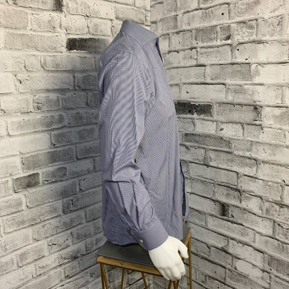 Eton Contemporary Check Button Down Dress Shirt - Picture 3 of 11